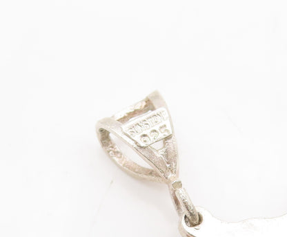 925 Sterling Silver Vintage Pendant TOWLE Swirly Frame Shape Heart  PT22477