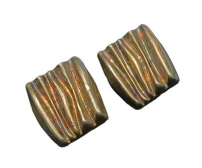 FREDERIC JEAN DUCLOS 925 Silver  Vintage Sculpted Non Pierce Earrings  EG10545