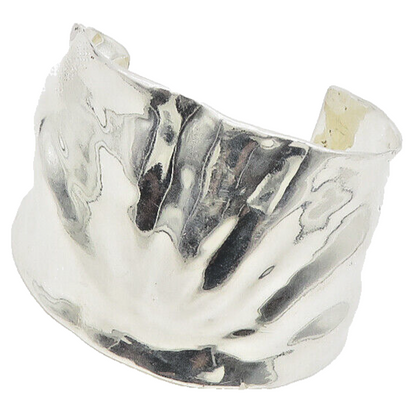 RLM STUDIO 925 Sterling Silver  Vintage Shiny Sculpted Cuff Bracelet  BT7539