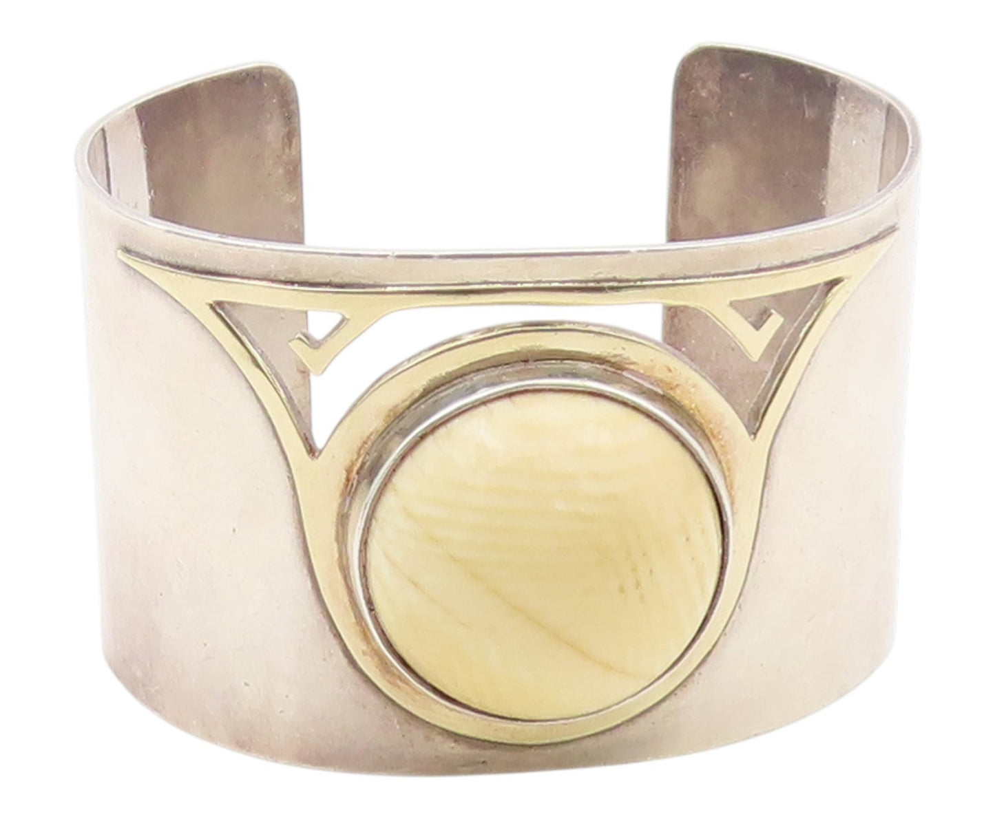 14k Gold & 925 Sterling Silver Vintage Bracelet M&J SAVITT Gemstone  BT12104
