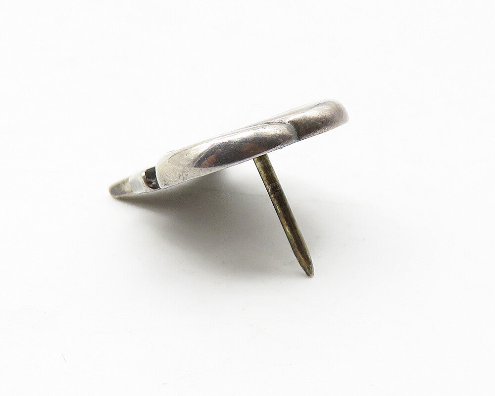 925 Sterling Silver  Vintage Shiny Smooth Swirl Design Sweater Pin  TR1816