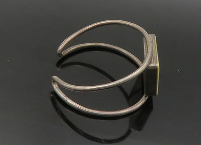 925 Sterling Silver  Vintage Carved Detail Dark Tone Cuff Bracelet  BT8967