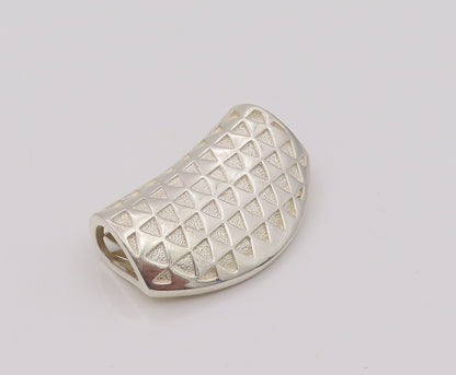 925 Silver  Vintage Upside Down Clutch Triangular Pattern Pendant PT22179