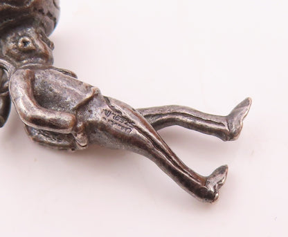 925 Sterling Silver  Vintage Mariachi Man With Head Down Pendant  PT21883