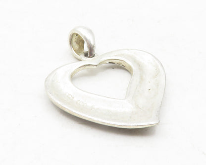 925 Sterling Silver  Vintage Twist Knot Patterned Love Heart Pendant  PT9569