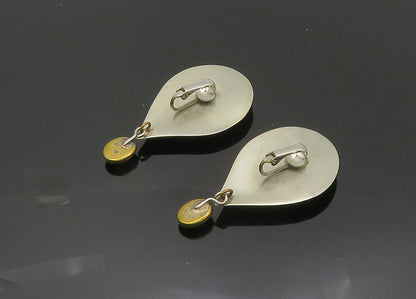 TULLA BOOTH 925 Silver  Vintage Jade & Amethyst Dangle Earrings  EG10037