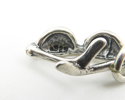 925 Sterling Silver  Vintage Petite Sunglasses Motif Drop Pendant  PT8456