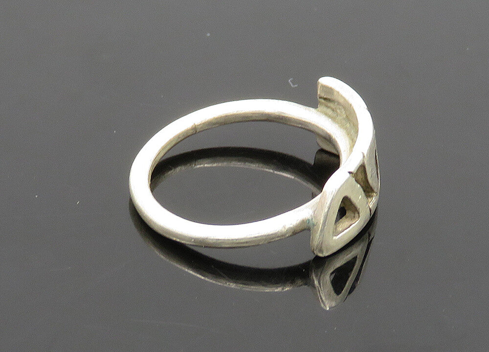 925 Sterling Silver  Vintage Delta Omega Epsilon Petite Band Ring Sz 4 RG20990