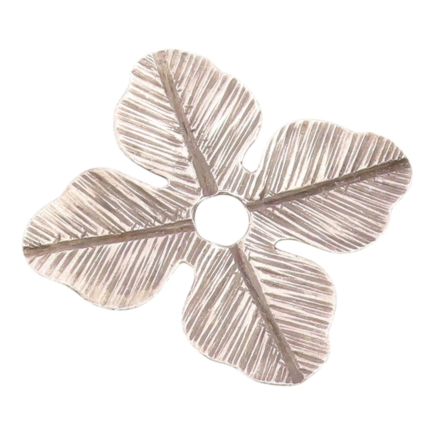 925 Sterling Silver Vintage Pendant Classic Etched Spring Blossom Petal  PT26014