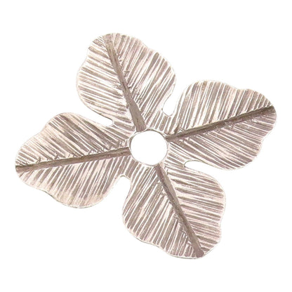 925 Sterling Silver Vintage Pendant Classic Etched Spring Blossom Petal  PT26014