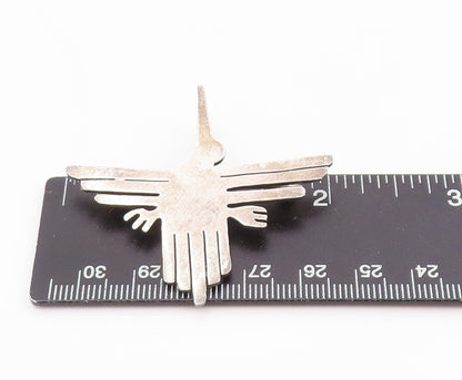 925 Sterling Silver Vintage Brooch Pin DELLAPINA Nazca Lines Hummingbird BP12524