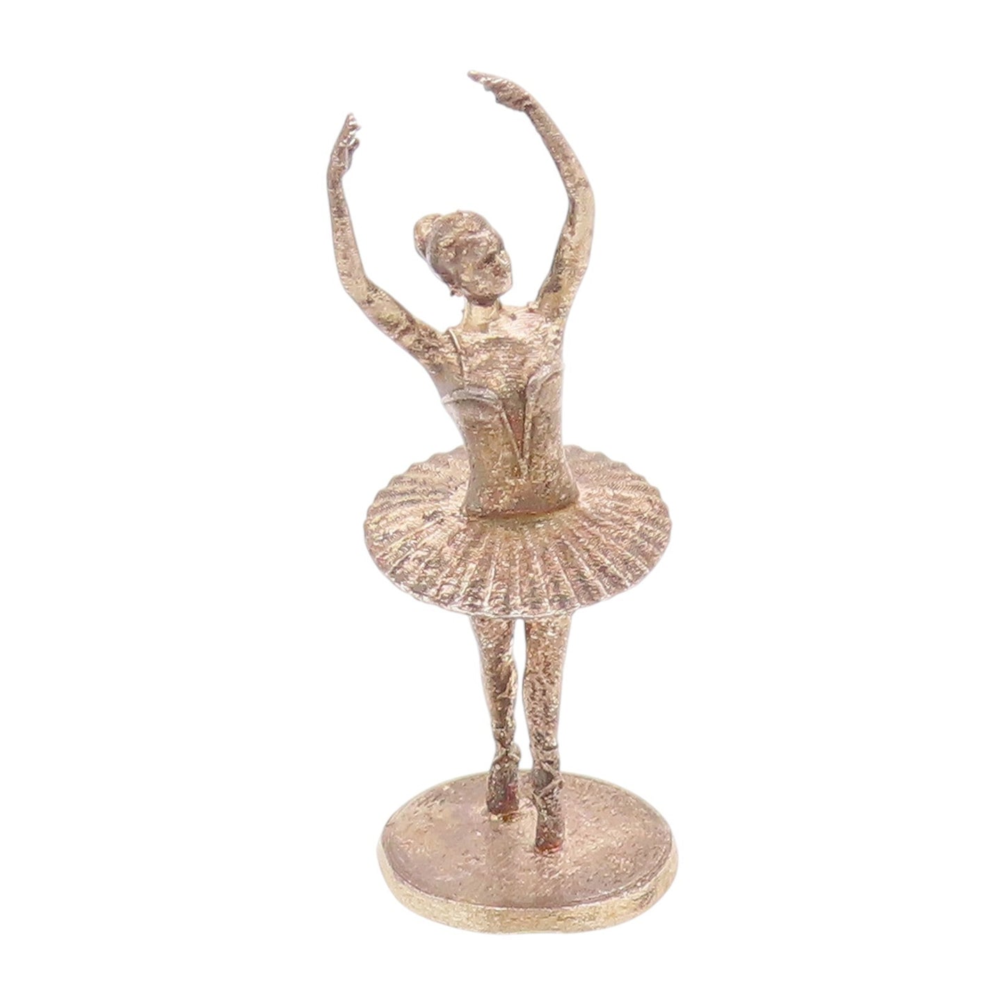 925 Sterling Silver Vintage Paper Weight Dark Tone Carved Ballet Dancer  TR3863
