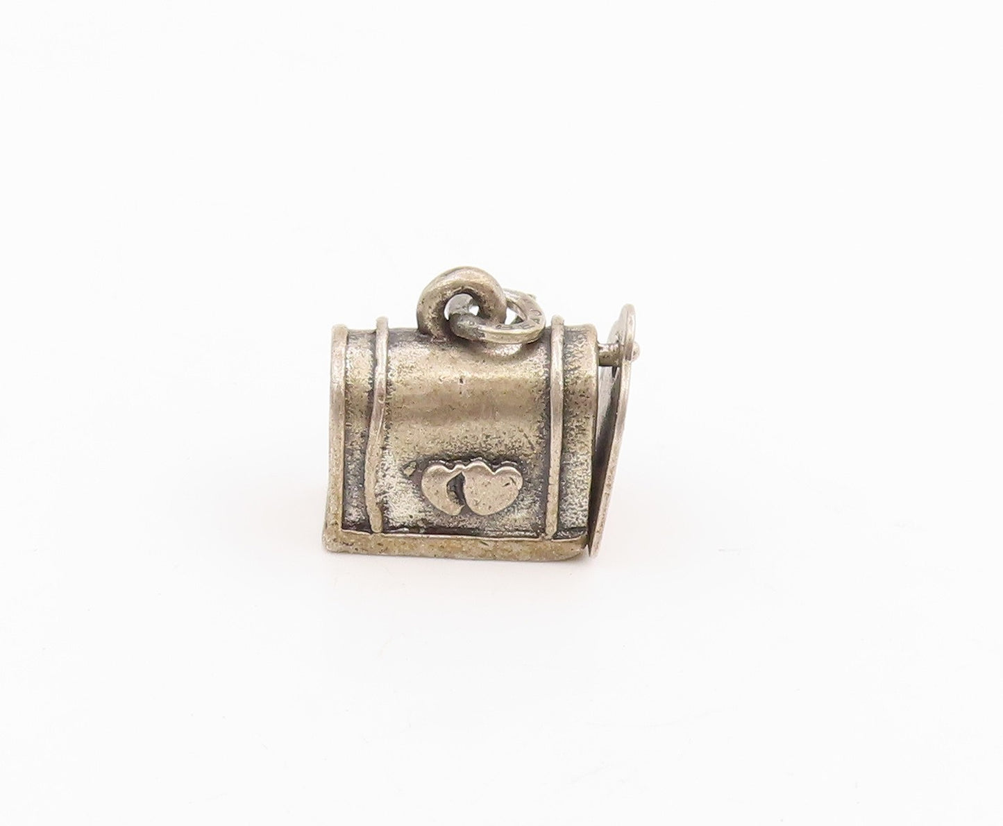 925 Sterling Silver Vintage Pendant BEAU Miniature US Mail Box Charm  PT25778