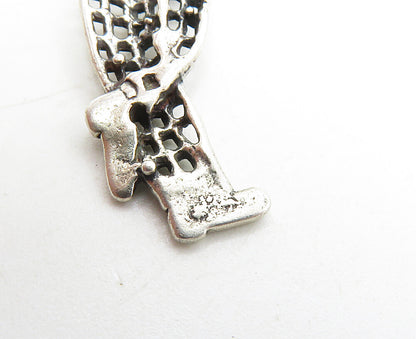 925 Sterling Silver  Vintage Cutout Detail Golf Player Sports Pendant  PT7058