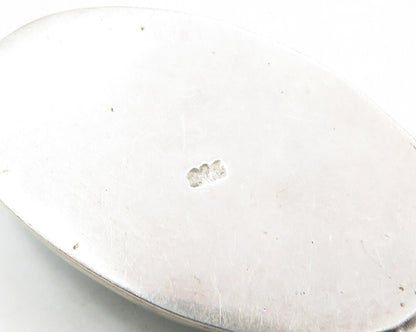 925 Sterling Silver  Vintage Cabochon Cut Larimar Floral Leaf Pendant  PT14153