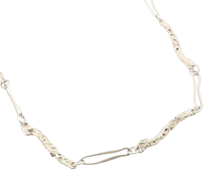 925 Sterling Silver Vintage Necklace BILL TENDLER Brutalist Link Chain  NE4847