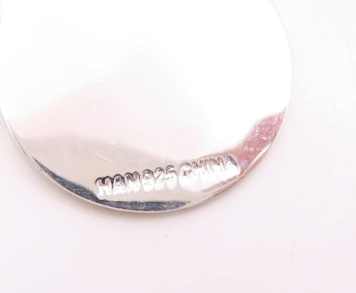 925 Sterling Silver Vintage Pendant Cutout Real Diamonds Heart & Coin  PT23797