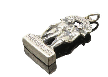 925 Sterling Silver  Vintage Petite Tom & Huck Hannibal, MO Pendant  PT7949