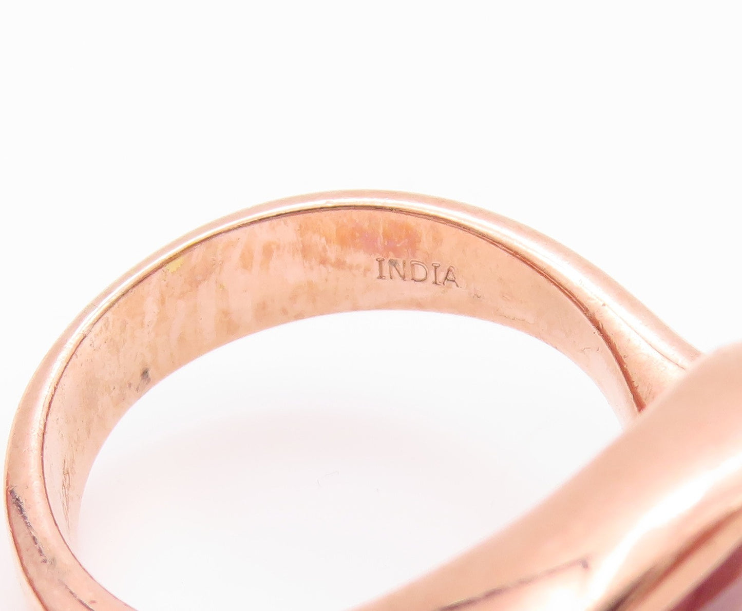 925 Sterling Silver Vintage Ring Rose Gold Plated Marquise Cut CZ  SZ 8  RG32211