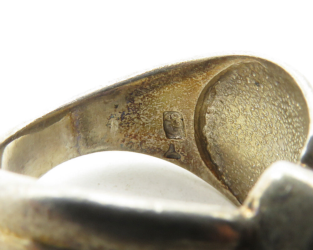 925 Sterling Silver  Vintage Marquise Amethyst Fluted Band Ring Sz 7  RG19636