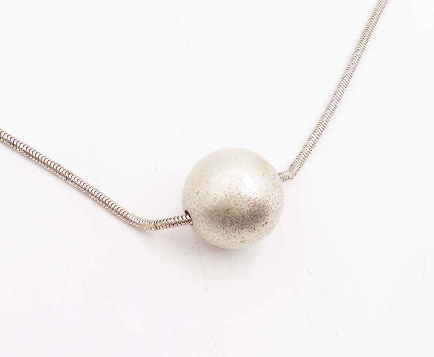 22k Gold & 925 Sterling Silver Vintage Necklace STUART PFUELB Chain  NE4758