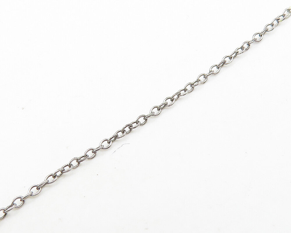 925 Sterling Silver  Faceted Amethyst & Topaz Thin Chain Necklace  NE3158