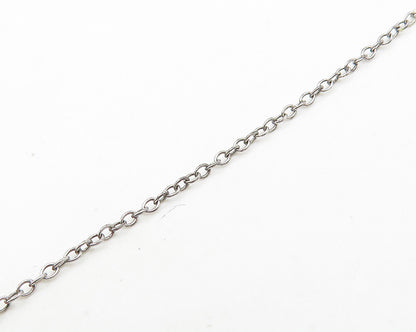 925 Sterling Silver  Faceted Amethyst & Topaz Thin Chain Necklace  NE3158