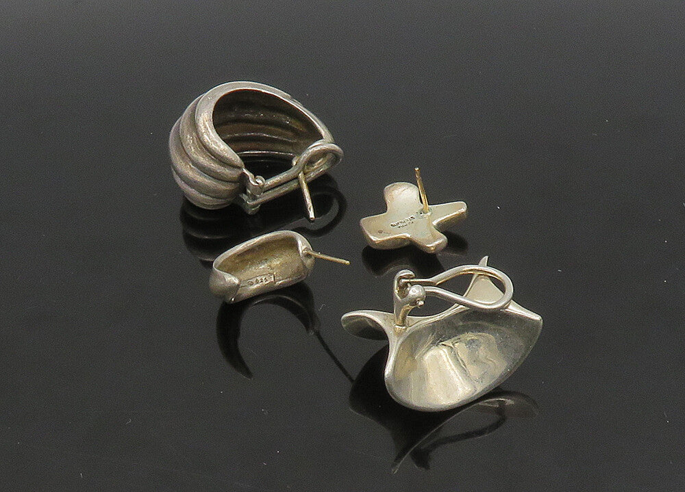 DESIGNER 925 Silver   Vintage Shiny 4 Pcs Lot Single Drop Earrings  EG11245