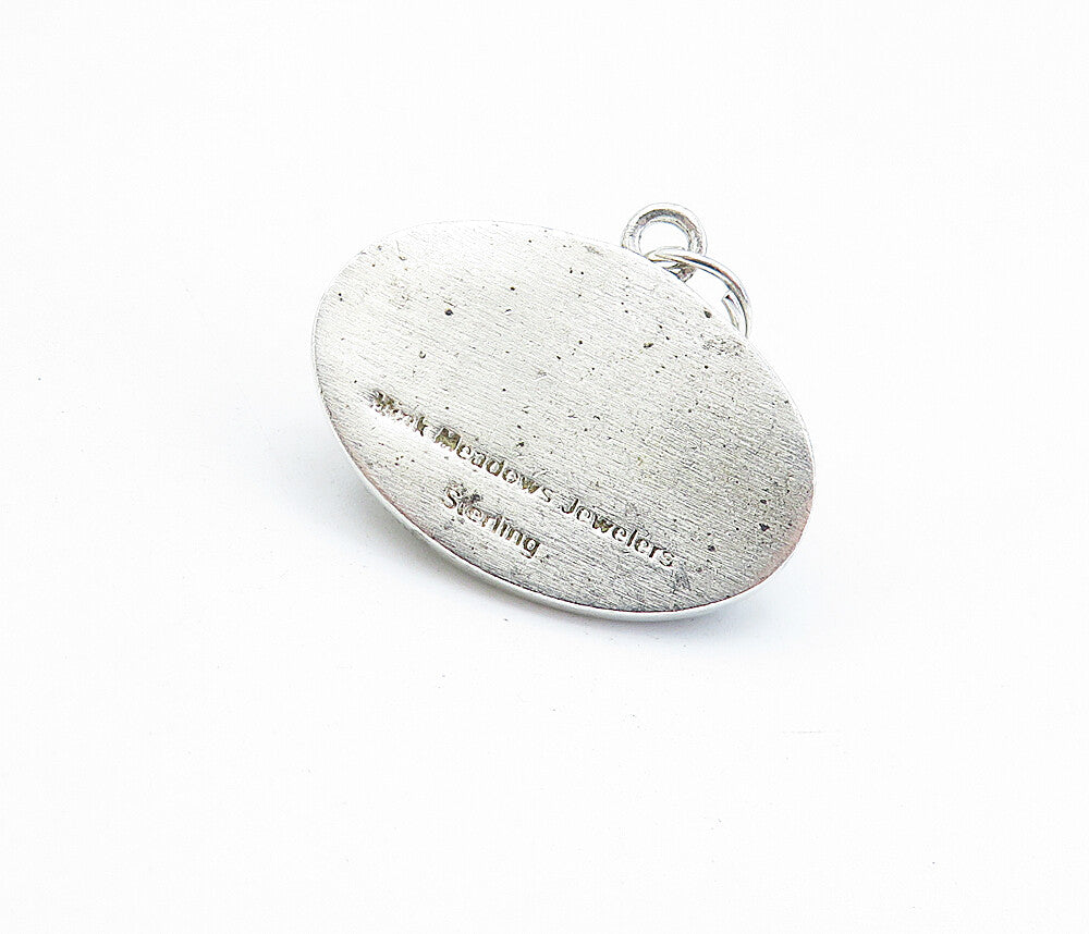 MINK MEADOWS 925 Sterling Silver  Vintage Public Library Pendant  PT5384