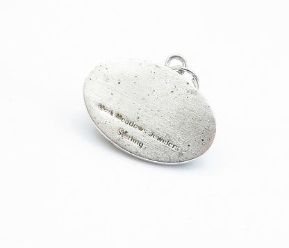 MINK MEADOWS 925 Sterling Silver  Vintage Public Library Pendant  PT5384