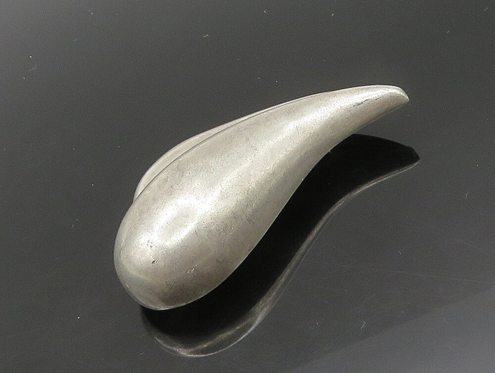 DESIGNER 925 Sterling Silver  Vintage Two Tone Floral Leaf Brooch Pin  BP9338