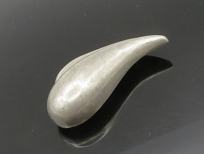 DESIGNER 925 Sterling Silver  Vintage Two Tone Floral Leaf Brooch Pin  BP9338