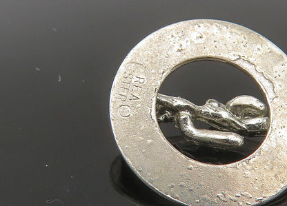 925 Sterling Silver  Vintage Shiny Cactus Arizona Souvenir Pendant  PT18174