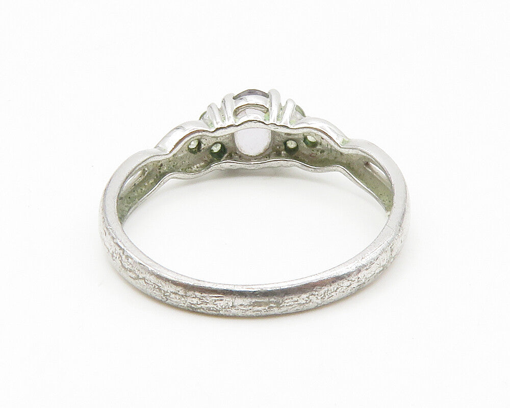 ROSS SIMON 925 Sterling Silver  Vintage Topaz Twist Band Ring Sz 8  RG14096