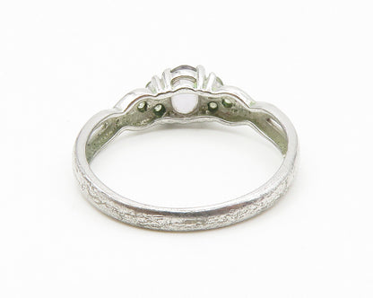 ROSS SIMON 925 Sterling Silver  Vintage Topaz Twist Band Ring Sz 8  RG14096