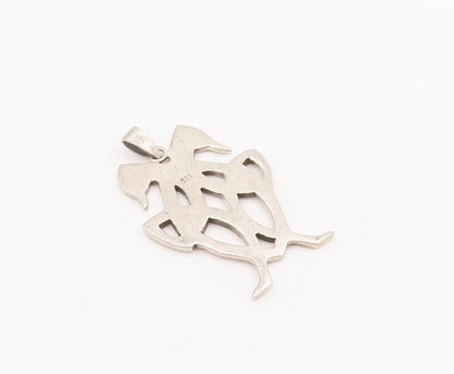 925 Sterling Silver Vintage Pendant Celtic Knot Design With Two Birds  PT22876