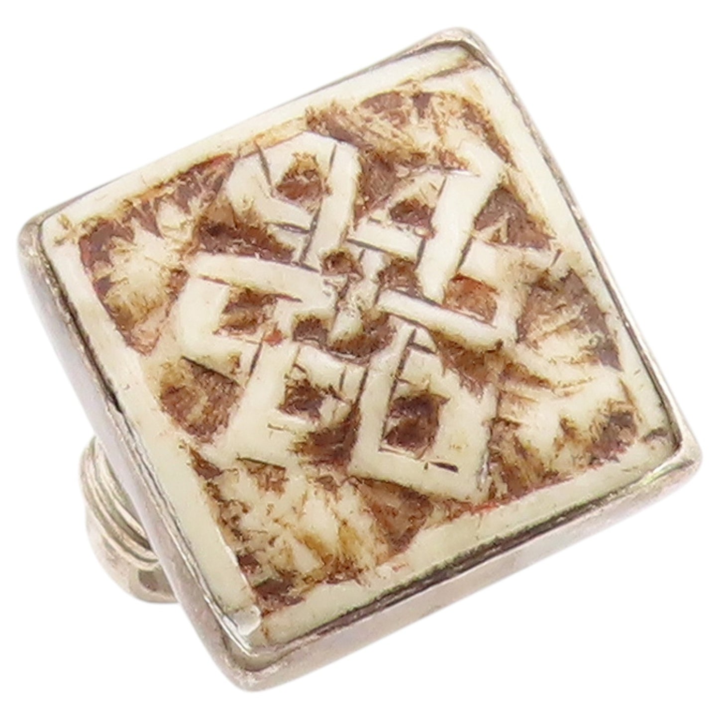 925 Sterling Silver Vintage Ring Gemstone Eternity Knot Band  Sz 7.5  RG36676