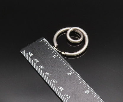 14K GOLD & 925 Silver  Vintage Two Tone Hoop Drop Singles Lot Earrings EG12050