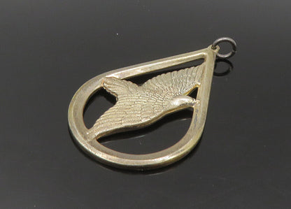 WALLACE 925 Silver  Vintage Peace On Earth Good Will Dove Pendant  PT18930