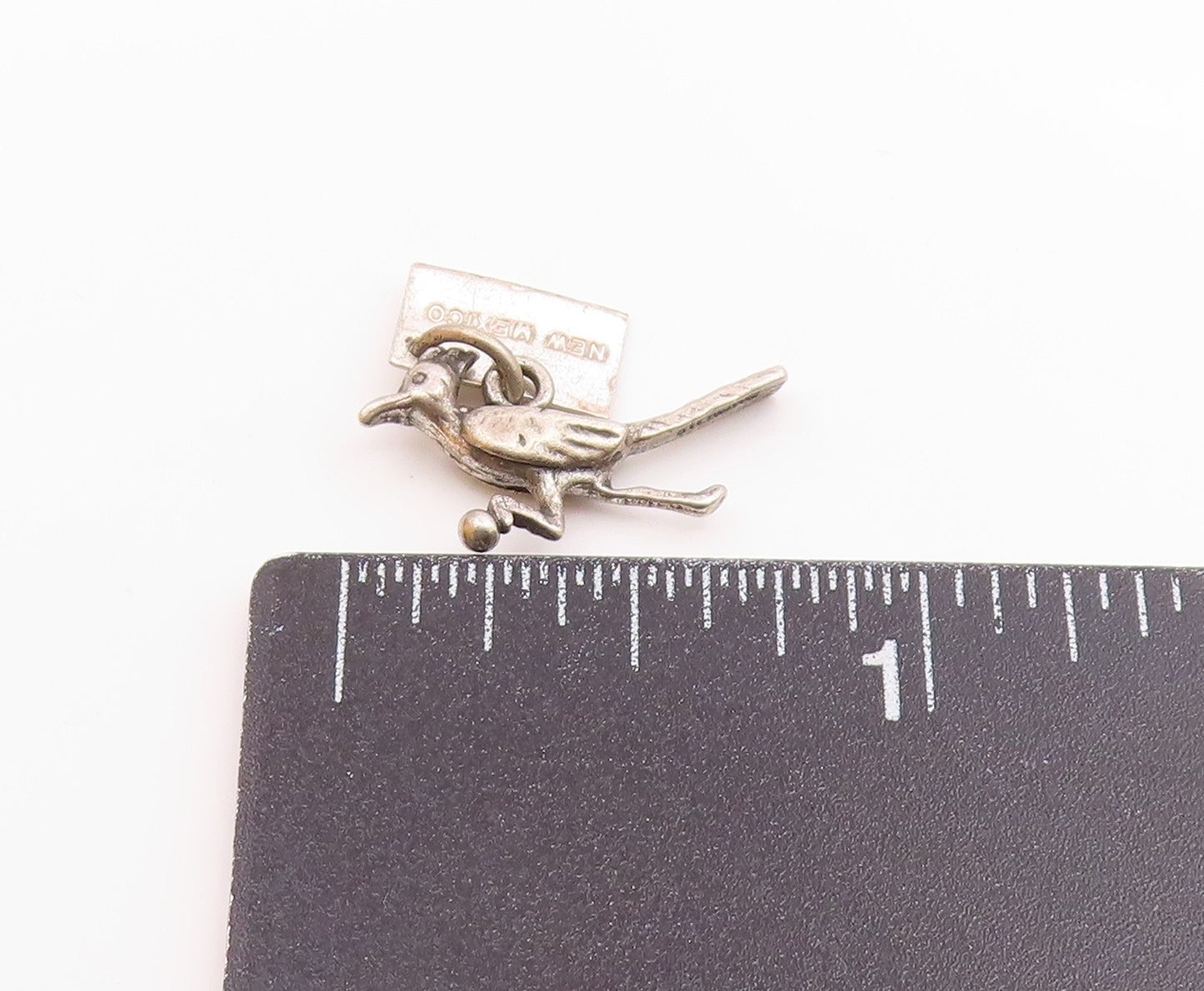 925 Sterling Silver  Vintage Road Runner Bird New Mexico Pendant  PT15980
