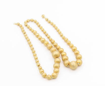 925 Sterling Silver Vintage Necklace Gold Plated Chunky Beaded Chain  NE4694