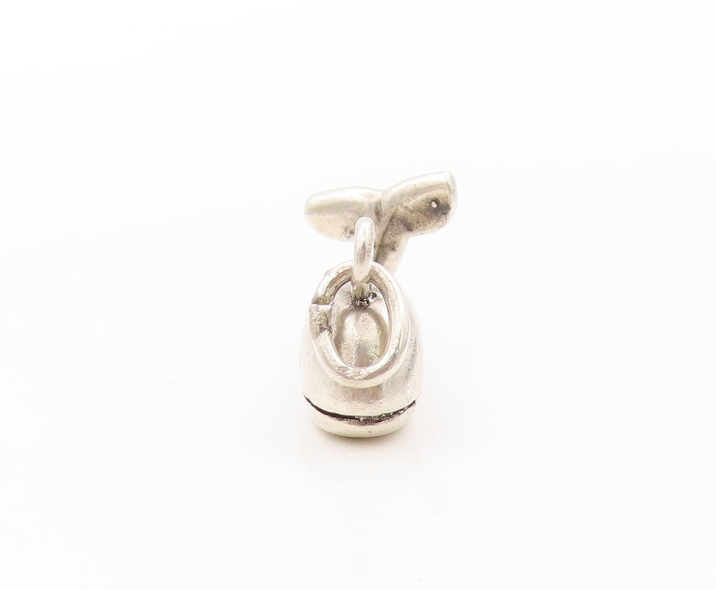 925 Sterling Silver Vintage Pendant Minimalist Whale Charm  PT24111