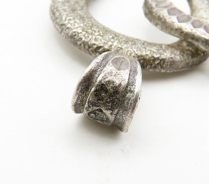 925 Sterling Silver  Vintage Etched Detail Open Love Heart Pendant  PT12385
