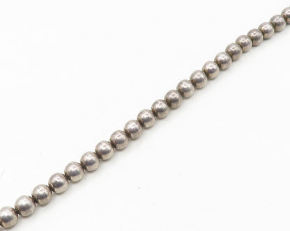925 Sterling Silver  Vintage Heavy Minimalist Beaded Chain Necklace NE2906