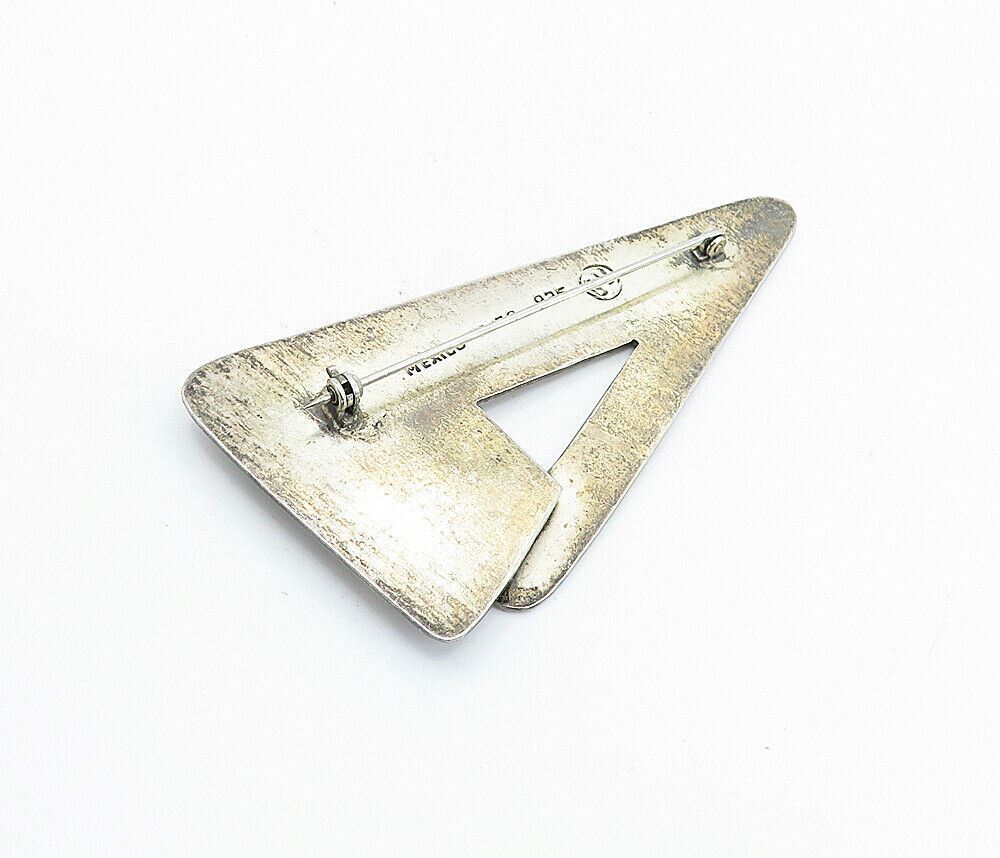 MEXICO 925 Sterling Silver  Vintage Modernist Designed Brooch Pin  BP2388