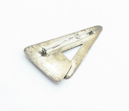 MEXICO 925 Sterling Silver  Vintage Modernist Designed Brooch Pin  BP2388
