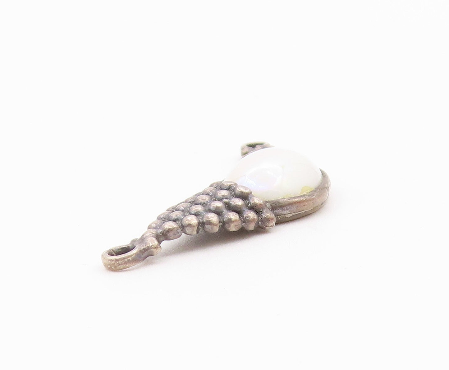 925 Silver  Vintage Oval Center With Grape Cluster Wings Pendant  PT20935