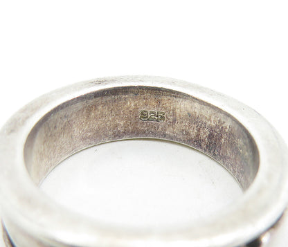 925 Sterling Silver  Vintage Live Laugh Love Etched Band Ring Sz 6.5  RG6004