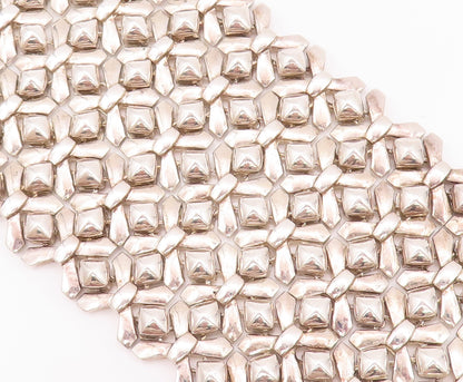 925 Sterling Silver Vintage Bracelet STEPHEN WEBSTER Heavy Woven Mesh  BT10459