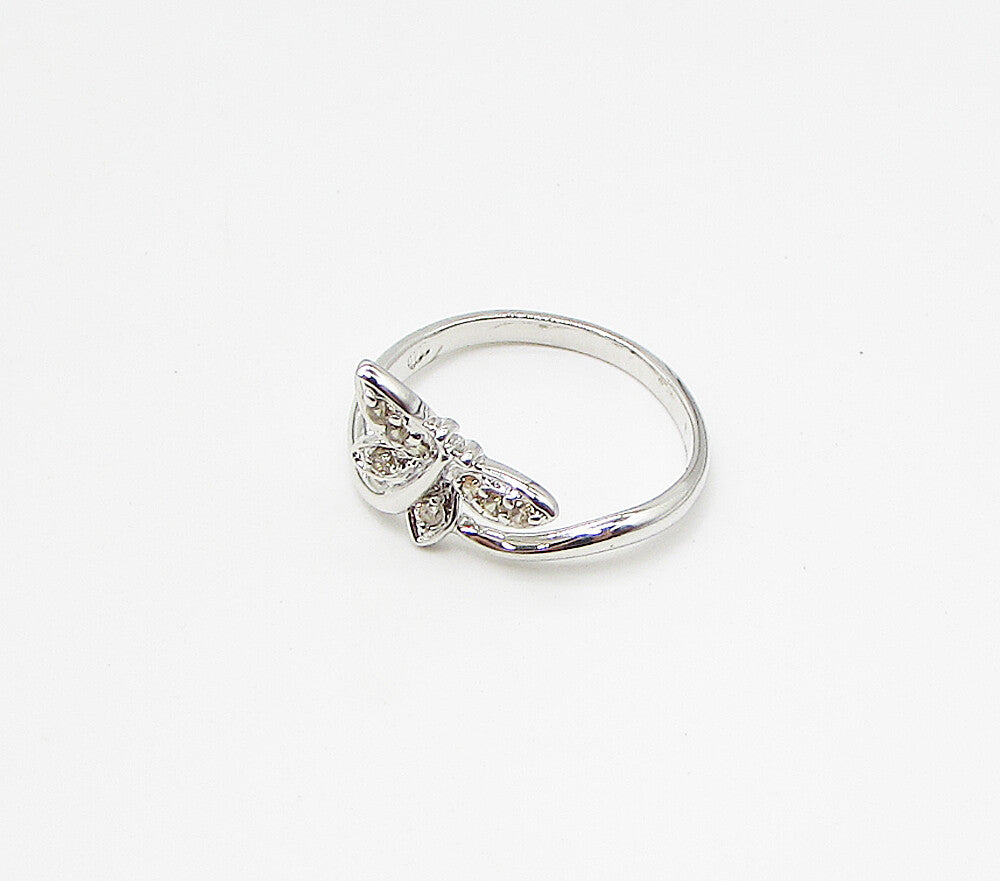 925 Sterling Silver  Yellow Cubic Zirconia Butterfly Band Ring Sz 7  RG3410